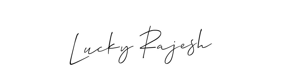You can use this online signature creator to create a handwritten signature for the name Lucky Rajesh. This is the best online autograph maker. Lucky Rajesh signature style 2 images and pictures png
