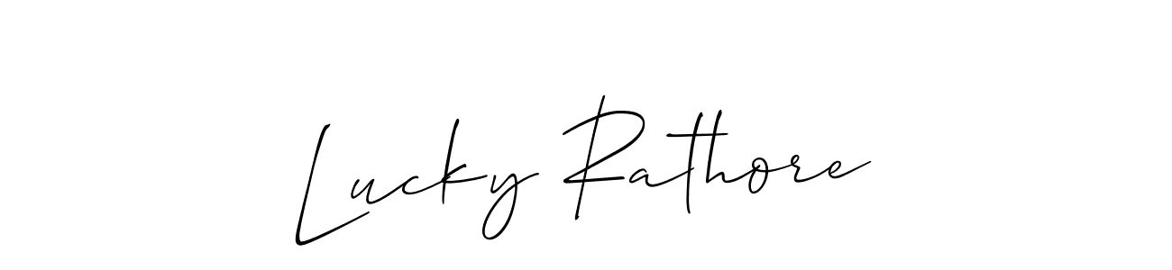 The best way (Allison_Script) to make a short signature is to pick only two or three words in your name. The name Lucky Rathore include a total of six letters. For converting this name. Lucky Rathore signature style 2 images and pictures png
