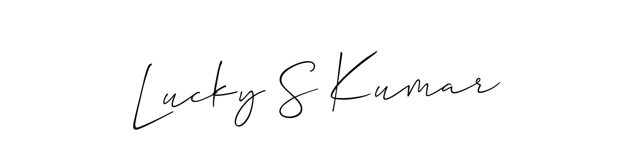 How to make Lucky S Kumar signature? Allison_Script is a professional autograph style. Create handwritten signature for Lucky S Kumar name. Lucky S Kumar signature style 2 images and pictures png