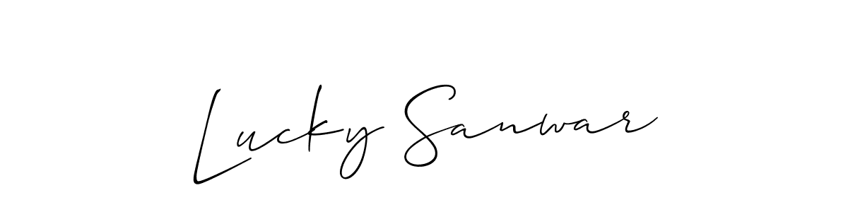 Best and Professional Signature Style for Lucky Sanwar. Allison_Script Best Signature Style Collection. Lucky Sanwar signature style 2 images and pictures png