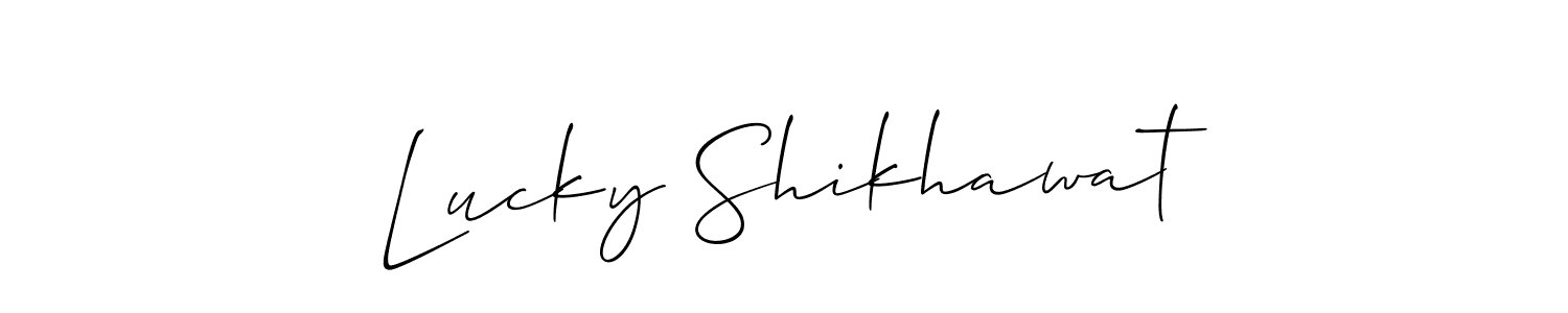 Check out images of Autograph of Lucky Shikhawat name. Actor Lucky Shikhawat Signature Style. Allison_Script is a professional sign style online. Lucky Shikhawat signature style 2 images and pictures png