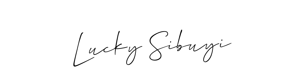 How to make Lucky Sibuyi signature? Allison_Script is a professional autograph style. Create handwritten signature for Lucky Sibuyi name. Lucky Sibuyi signature style 2 images and pictures png