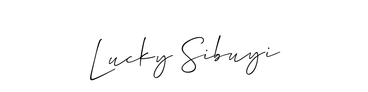 How to make Lucky Sibuyi signature? Allison_Script is a professional autograph style. Create handwritten signature for Lucky Sibuyi name. Lucky Sibuyi signature style 2 images and pictures png