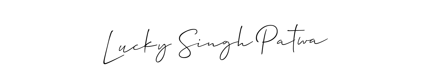 Also we have Lucky Singh Patwa name is the best signature style. Create professional handwritten signature collection using Allison_Script autograph style. Lucky Singh Patwa signature style 2 images and pictures png