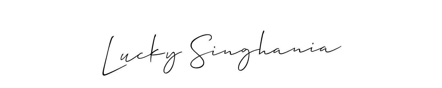 You can use this online signature creator to create a handwritten signature for the name Lucky Singhania. This is the best online autograph maker. Lucky Singhania signature style 2 images and pictures png