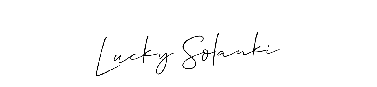 Design your own signature with our free online signature maker. With this signature software, you can create a handwritten (Allison_Script) signature for name Lucky Solanki. Lucky Solanki signature style 2 images and pictures png