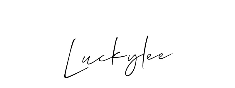 Design your own signature with our free online signature maker. With this signature software, you can create a handwritten (Allison_Script) signature for name Luckylee. Luckylee signature style 2 images and pictures png