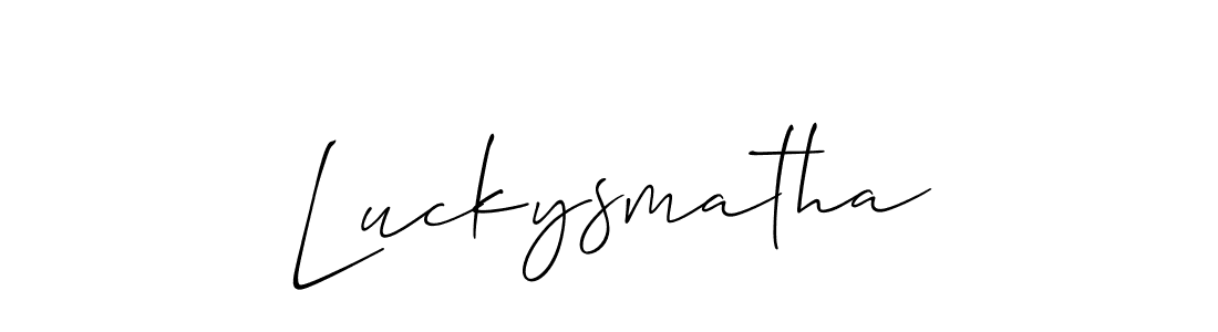 How to make Luckysmatha signature? Allison_Script is a professional autograph style. Create handwritten signature for Luckysmatha name. Luckysmatha signature style 2 images and pictures png