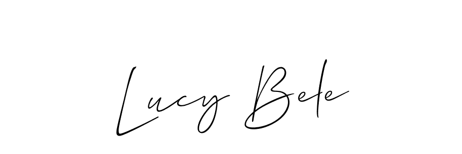 Make a beautiful signature design for name Lucy Bele. With this signature (Allison_Script) style, you can create a handwritten signature for free. Lucy Bele signature style 2 images and pictures png