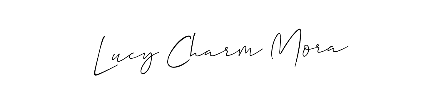 Design your own signature with our free online signature maker. With this signature software, you can create a handwritten (Allison_Script) signature for name Lucy Charm Mora. Lucy Charm Mora signature style 2 images and pictures png