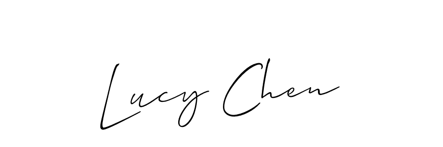 The best way (Allison_Script) to make a short signature is to pick only two or three words in your name. The name Lucy Chen include a total of six letters. For converting this name. Lucy Chen signature style 2 images and pictures png