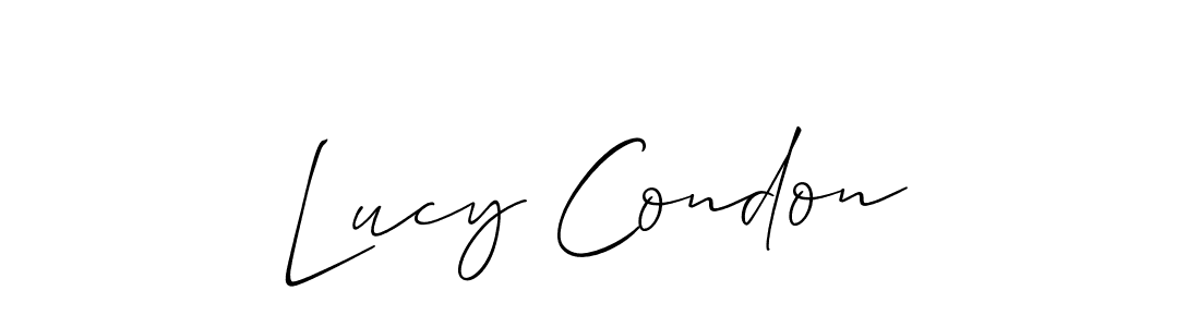 Use a signature maker to create a handwritten signature online. With this signature software, you can design (Allison_Script) your own signature for name Lucy Condon. Lucy Condon signature style 2 images and pictures png