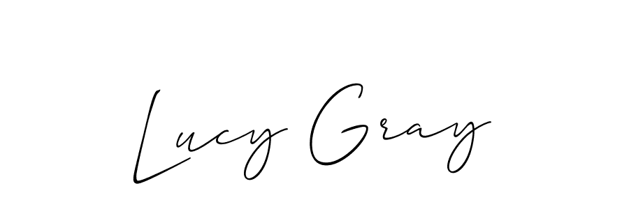 Create a beautiful signature design for name Lucy Gray. With this signature (Allison_Script) fonts, you can make a handwritten signature for free. Lucy Gray signature style 2 images and pictures png