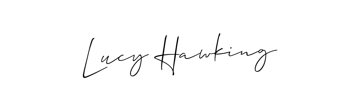 if you are searching for the best signature style for your name Lucy Hawking. so please give up your signature search. here we have designed multiple signature styles  using Allison_Script. Lucy Hawking signature style 2 images and pictures png