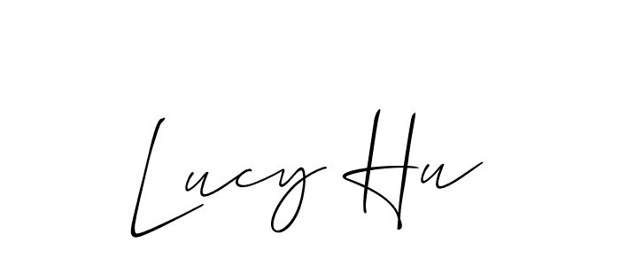 Best and Professional Signature Style for Lucy Hu. Allison_Script Best Signature Style Collection. Lucy Hu signature style 2 images and pictures png