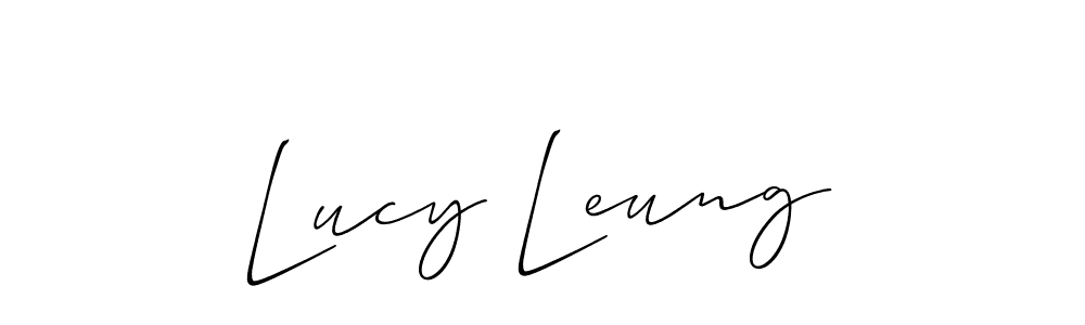 Also You can easily find your signature by using the search form. We will create Lucy Leung name handwritten signature images for you free of cost using Allison_Script sign style. Lucy Leung signature style 2 images and pictures png