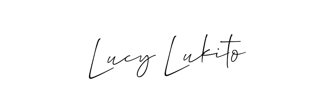 You should practise on your own different ways (Allison_Script) to write your name (Lucy Lukito) in signature. don't let someone else do it for you. Lucy Lukito signature style 2 images and pictures png