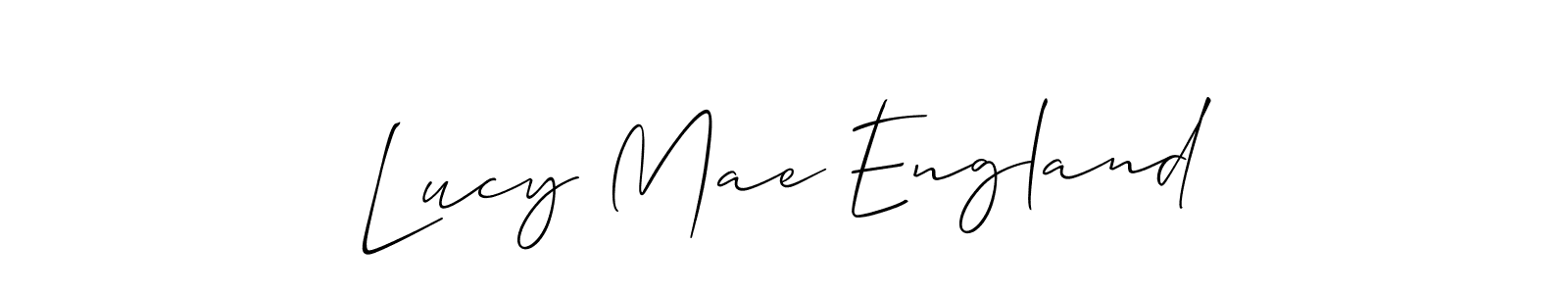 Create a beautiful signature design for name Lucy Mae England. With this signature (Allison_Script) fonts, you can make a handwritten signature for free. Lucy Mae England signature style 2 images and pictures png