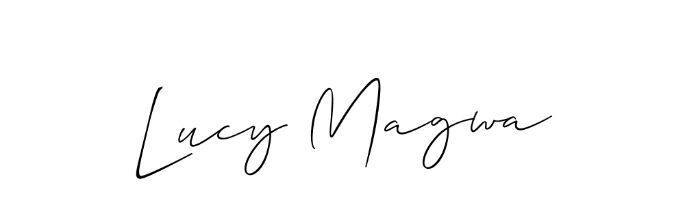 Lucy Magwa stylish signature style. Best Handwritten Sign (Allison_Script) for my name. Handwritten Signature Collection Ideas for my name Lucy Magwa. Lucy Magwa signature style 2 images and pictures png