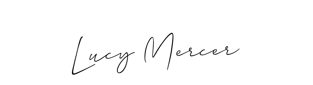 How to make Lucy Mercer name signature. Use Allison_Script style for creating short signs online. This is the latest handwritten sign. Lucy Mercer signature style 2 images and pictures png