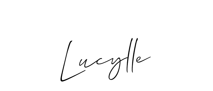 How to make Lucylle signature? Allison_Script is a professional autograph style. Create handwritten signature for Lucylle name. Lucylle signature style 2 images and pictures png