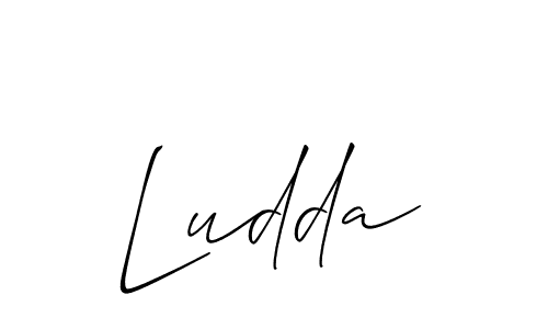 Create a beautiful signature design for name Ludda. With this signature (Allison_Script) fonts, you can make a handwritten signature for free. Ludda signature style 2 images and pictures png