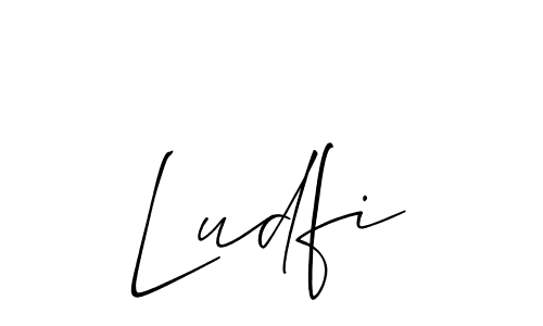 You should practise on your own different ways (Allison_Script) to write your name (Ludfi) in signature. don't let someone else do it for you. Ludfi signature style 2 images and pictures png