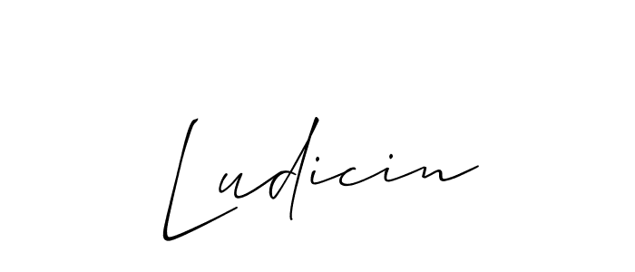 How to make Ludicin signature? Allison_Script is a professional autograph style. Create handwritten signature for Ludicin name. Ludicin signature style 2 images and pictures png