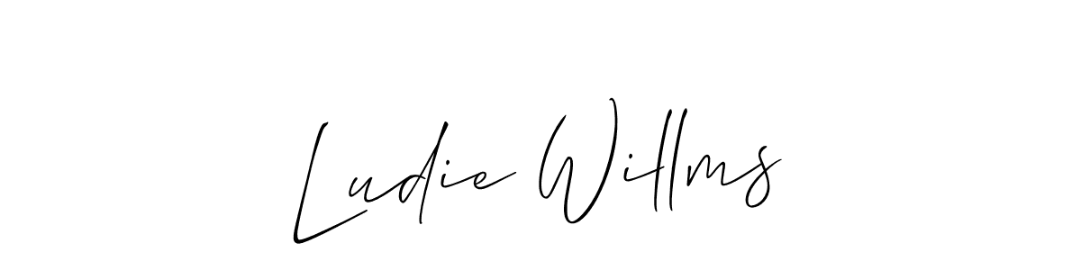 Ludie Willms stylish signature style. Best Handwritten Sign (Allison_Script) for my name. Handwritten Signature Collection Ideas for my name Ludie Willms. Ludie Willms signature style 2 images and pictures png