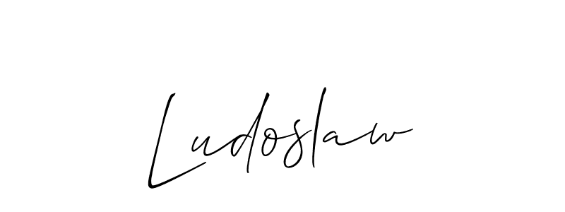 Make a beautiful signature design for name Ludoslaw. With this signature (Allison_Script) style, you can create a handwritten signature for free. Ludoslaw signature style 2 images and pictures png