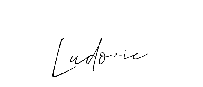 How to make Ludovic name signature. Use Allison_Script style for creating short signs online. This is the latest handwritten sign. Ludovic signature style 2 images and pictures png