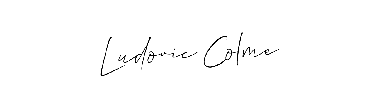 It looks lik you need a new signature style for name Ludovic Colme. Design unique handwritten (Allison_Script) signature with our free signature maker in just a few clicks. Ludovic Colme signature style 2 images and pictures png