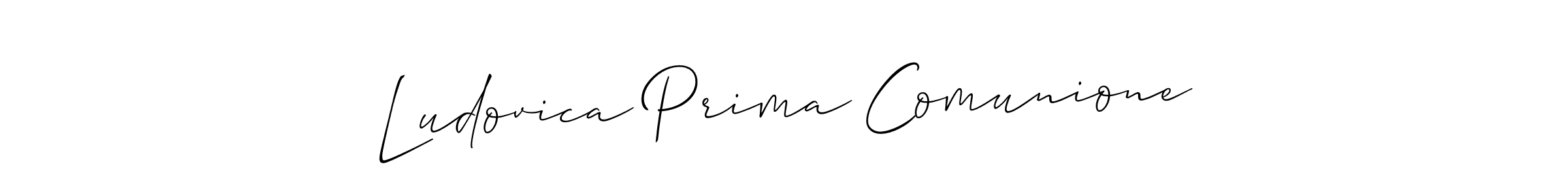 Also we have Ludovica Prima Comunione name is the best signature style. Create professional handwritten signature collection using Allison_Script autograph style. Ludovica Prima Comunione signature style 2 images and pictures png
