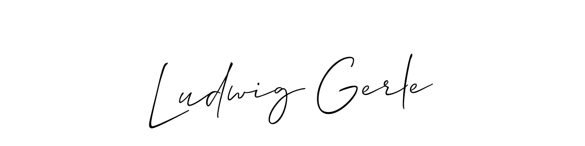 How to make Ludwig Gerle name signature. Use Allison_Script style for creating short signs online. This is the latest handwritten sign. Ludwig Gerle signature style 2 images and pictures png