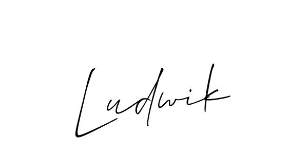 Create a beautiful signature design for name Ludwik. With this signature (Allison_Script) fonts, you can make a handwritten signature for free. Ludwik signature style 2 images and pictures png