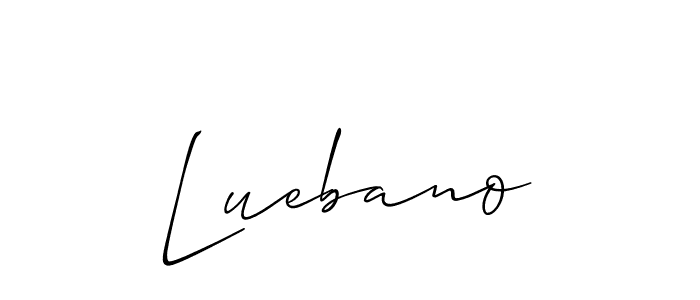 How to make Luebano name signature. Use Allison_Script style for creating short signs online. This is the latest handwritten sign. Luebano signature style 2 images and pictures png