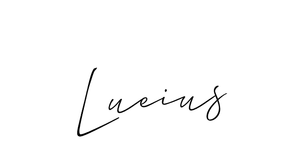 Make a beautiful signature design for name Lueius. With this signature (Allison_Script) style, you can create a handwritten signature for free. Lueius signature style 2 images and pictures png