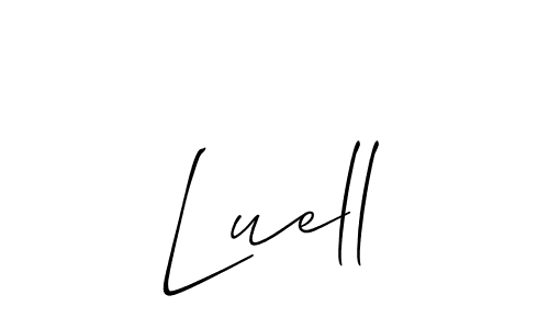 Design your own signature with our free online signature maker. With this signature software, you can create a handwritten (Allison_Script) signature for name Luell. Luell signature style 2 images and pictures png