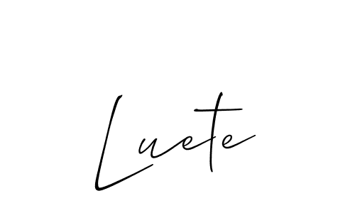 How to Draw Luete signature style? Allison_Script is a latest design signature styles for name Luete. Luete signature style 2 images and pictures png