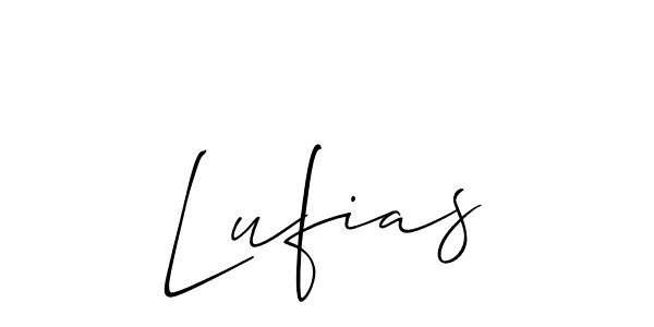 Lufias stylish signature style. Best Handwritten Sign (Allison_Script) for my name. Handwritten Signature Collection Ideas for my name Lufias. Lufias signature style 2 images and pictures png