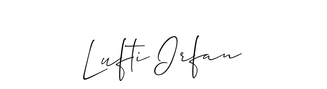 if you are searching for the best signature style for your name Lufti Irfan. so please give up your signature search. here we have designed multiple signature styles  using Allison_Script. Lufti Irfan signature style 2 images and pictures png