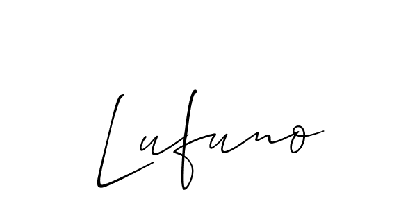 Create a beautiful signature design for name Lufuno. With this signature (Allison_Script) fonts, you can make a handwritten signature for free. Lufuno signature style 2 images and pictures png