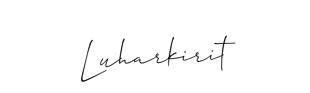 Create a beautiful signature design for name Luharkirit. With this signature (Allison_Script) fonts, you can make a handwritten signature for free. Luharkirit signature style 2 images and pictures png