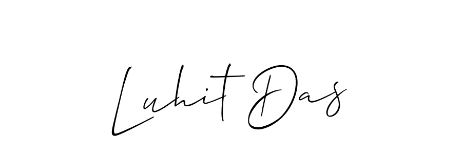 This is the best signature style for the Luhit Das name. Also you like these signature font (Allison_Script). Mix name signature. Luhit Das signature style 2 images and pictures png