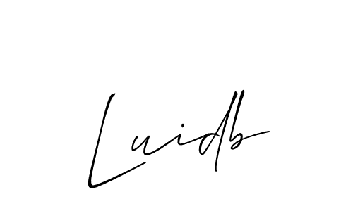 Make a beautiful signature design for name Luidb. With this signature (Allison_Script) style, you can create a handwritten signature for free. Luidb signature style 2 images and pictures png