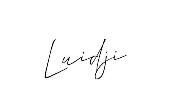 Create a beautiful signature design for name Luidji. With this signature (Allison_Script) fonts, you can make a handwritten signature for free. Luidji signature style 2 images and pictures png