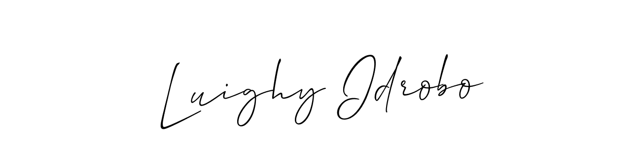 How to make Luighy Idrobo signature? Allison_Script is a professional autograph style. Create handwritten signature for Luighy Idrobo name. Luighy Idrobo signature style 2 images and pictures png