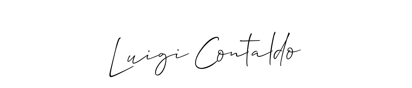 Design your own signature with our free online signature maker. With this signature software, you can create a handwritten (Allison_Script) signature for name Luigi Contaldo. Luigi Contaldo signature style 2 images and pictures png