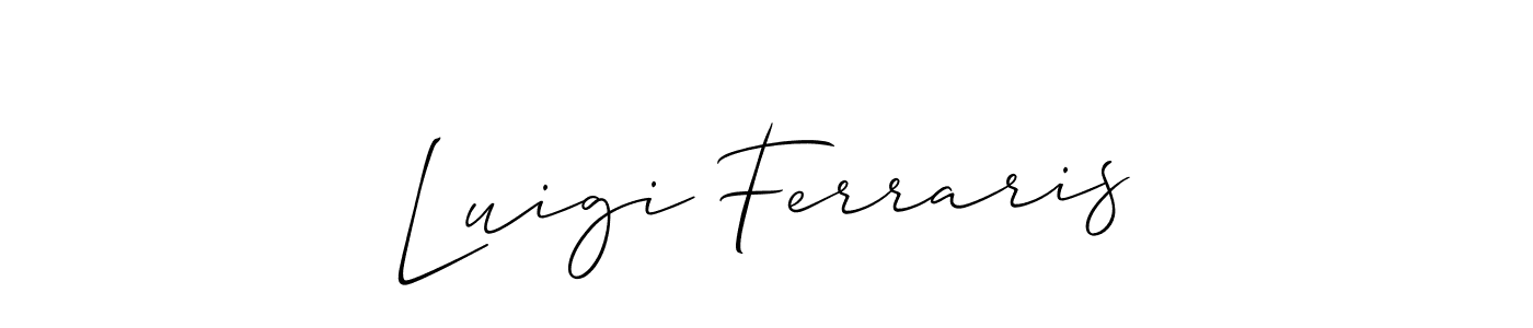 This is the best signature style for the Luigi Ferraris name. Also you like these signature font (Allison_Script). Mix name signature. Luigi Ferraris signature style 2 images and pictures png