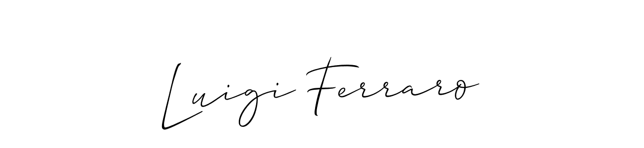 Use a signature maker to create a handwritten signature online. With this signature software, you can design (Allison_Script) your own signature for name Luigi Ferraro. Luigi Ferraro signature style 2 images and pictures png